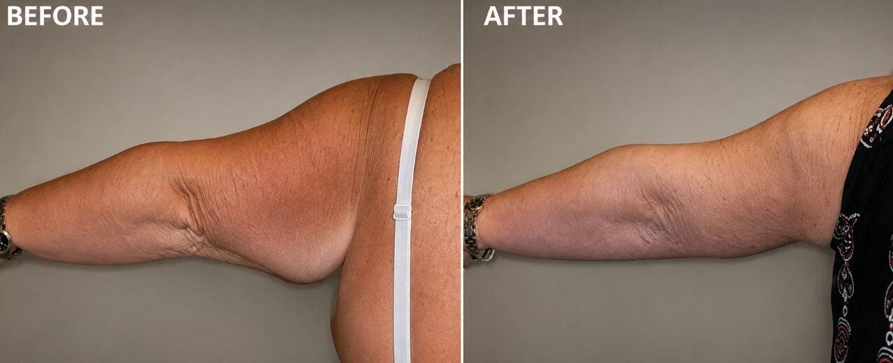 Before and after arm lift (brachioplasty) in San Antonio